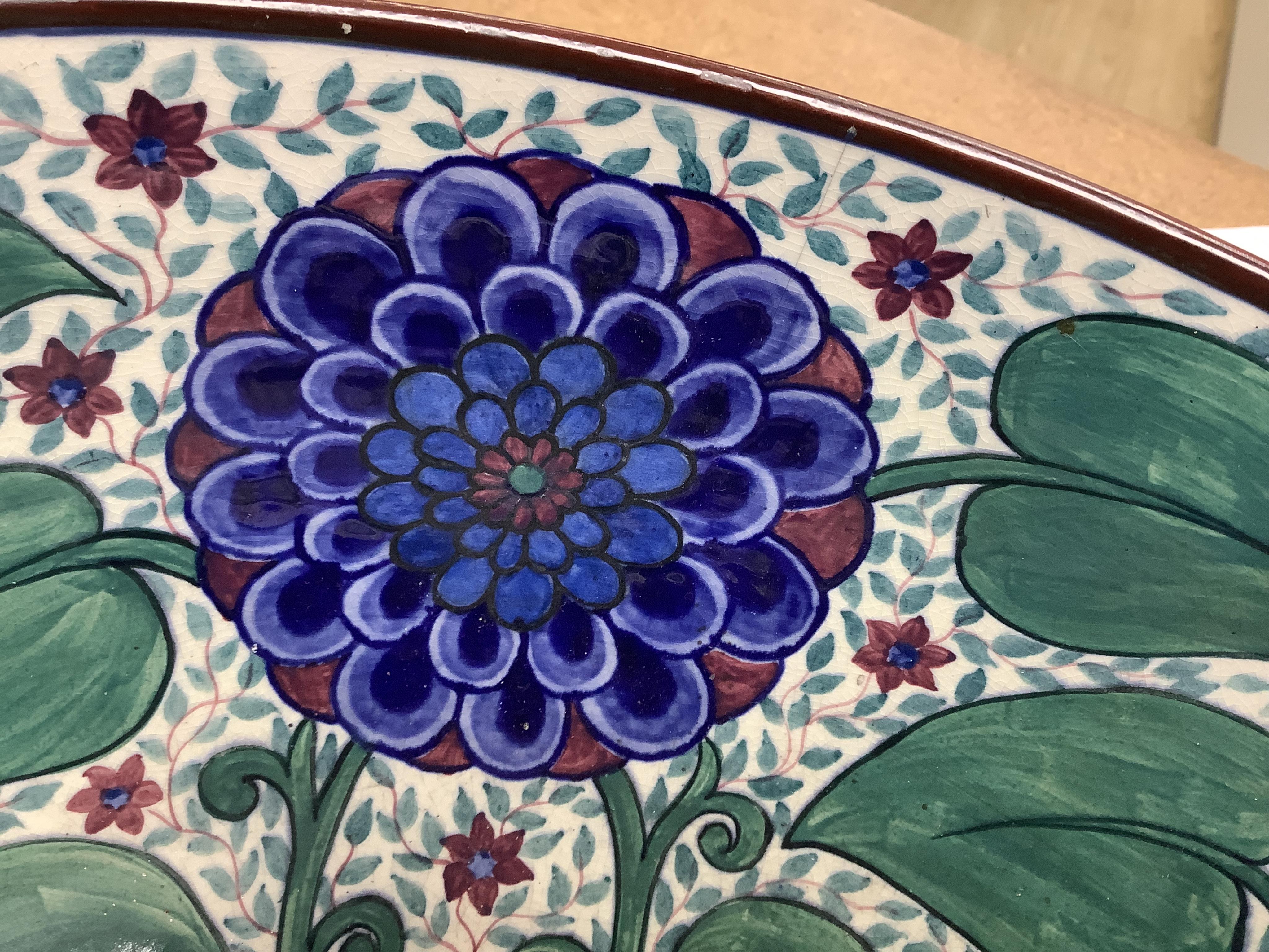 Louise and Alfred Powell with Millicent Taplin for Wedgwood - A large 'Persian' lustre pottery bowl, c.1930, 14cm high x 35cm diameter